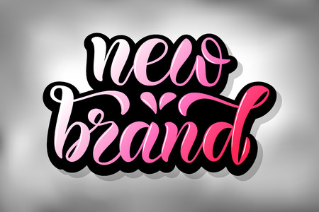 Vector illustration of lettering poster, logotype, text for clothes shop, catalog, collection, ad, special offer, accessories web site, item page. Banner for homepage, email, print, element of designのイラスト素材