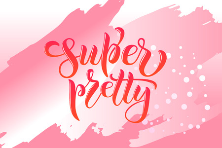 Vector illustration of calligraphy, logotype, text for greeting, celebration design. Motivational text, modern feminine type as print, card, sticker, party invitation, template, game, poster, presentのイラスト素材