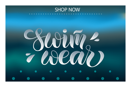 Vector illustration of lettering poster, logotype, text for clothes shop, catalog, collection, ad, special offer, accessories web site, item page. Banner for homepage, email, print, element of designのイラスト素材