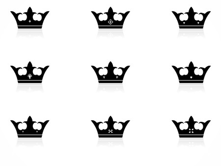 Crown icons set のイラスト素材