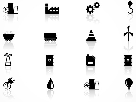 Energy and industry icons setのイラスト素材