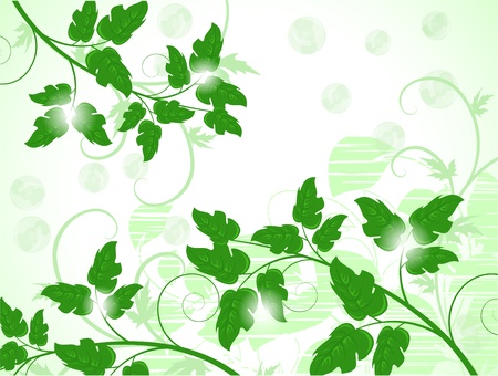 Abstract floral background with leavesのイラスト素材