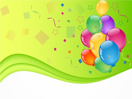 party colorful balloonsのイラスト素材