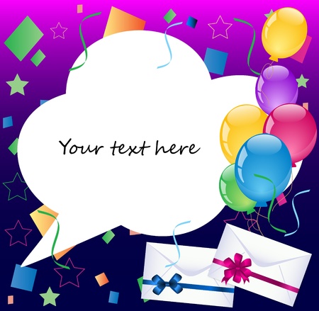 colorful balloons with envelopesのイラスト素材