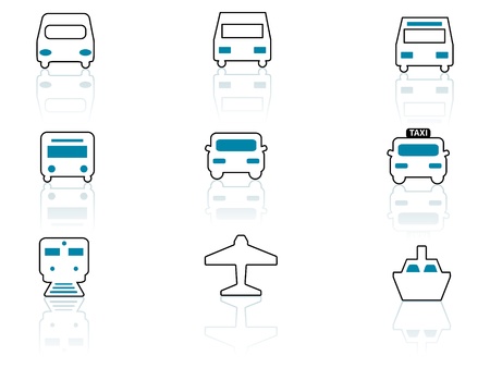  transport symbols, contour seriesのイラスト素材