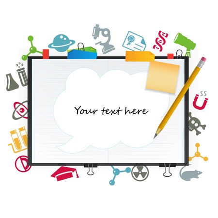 open notepad with place for textのイラスト素材