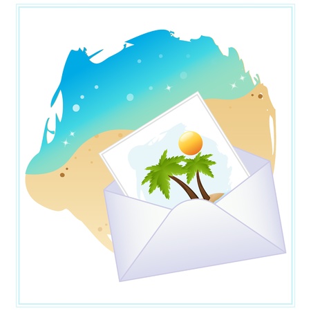 letter from the tourist placeのイラスト素材