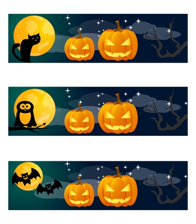 halloween bannersのイラスト素材