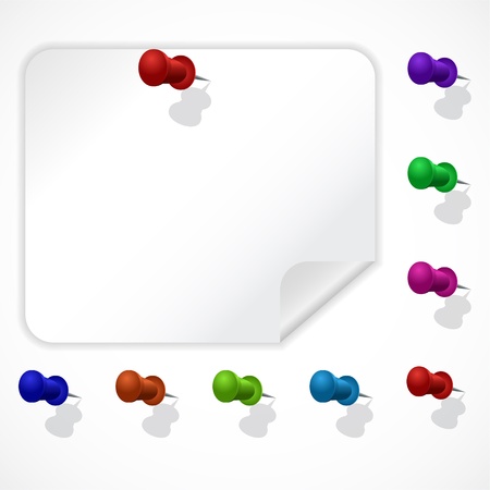 Note and pinsのイラスト素材