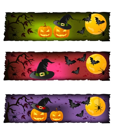 halloween bannersのイラスト素材