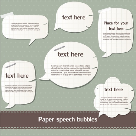 Paper speech bubblesのイラスト素材