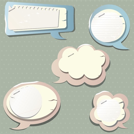 Paper speech bubblesのイラスト素材