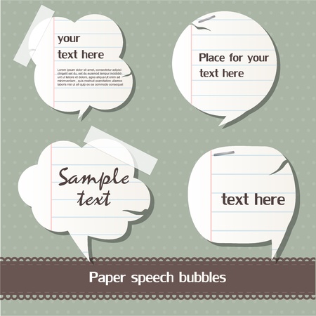 Paper speech bubblesのイラスト素材