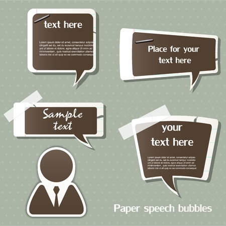 Paper speech bubblesのイラスト素材