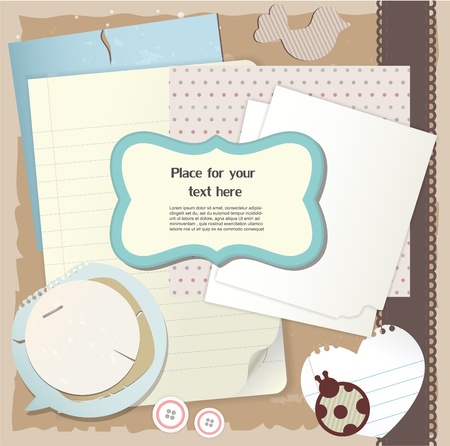 Scrapbook elementsのイラスト素材