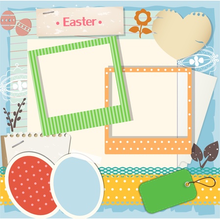 Easter scrapbook setのイラスト素材