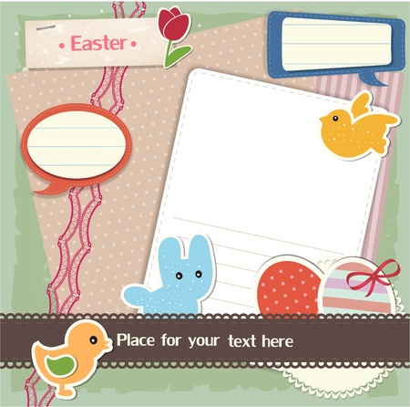 Easter scrapbook setのイラスト素材