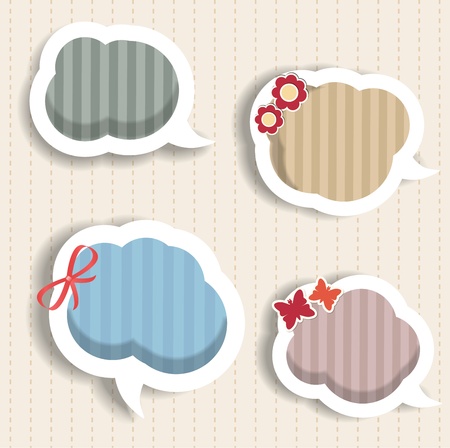 Speech bubbles   scrapbook elementsのイラスト素材