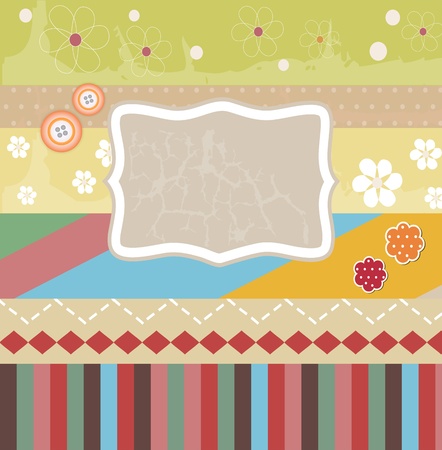 Scrapbook templateのイラスト素材