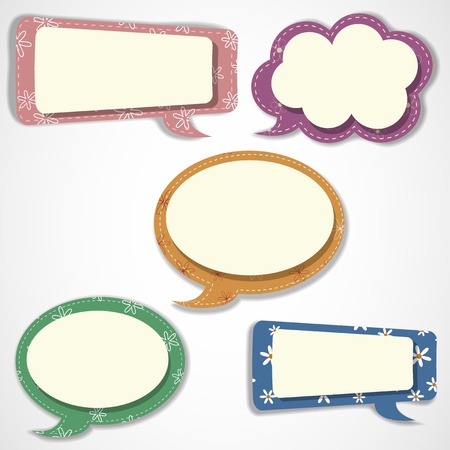 Speech bubbles   scrapbook elementsのイラスト素材
