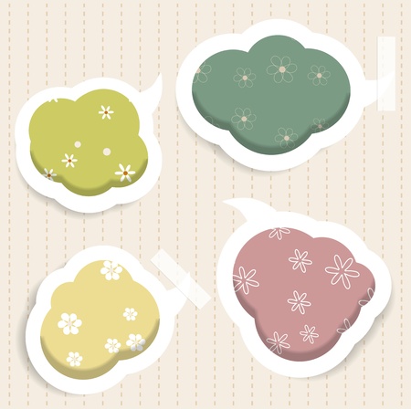Speech bubbles   scrapbook elementsのイラスト素材