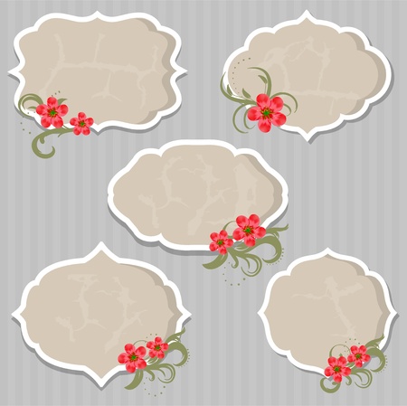 Floral framesのイラスト素材