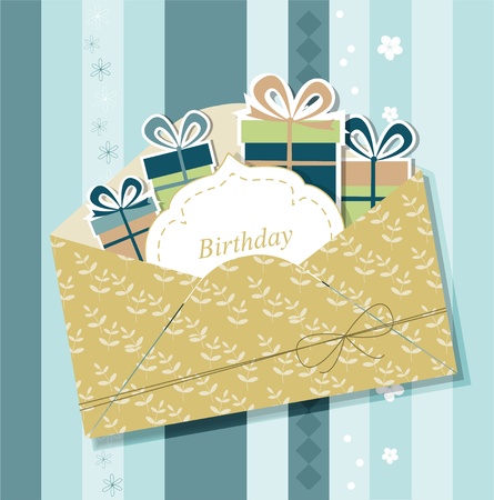 Greeting card with envelopeのイラスト素材