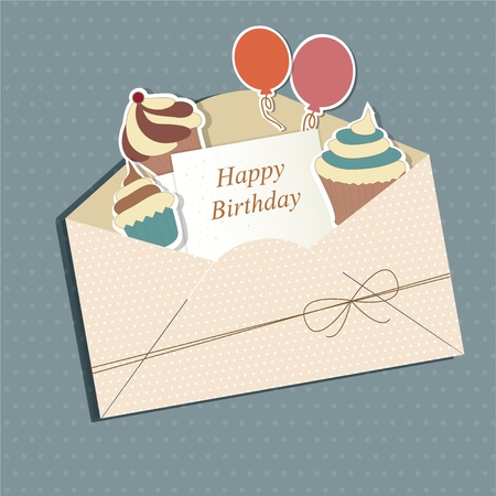 Greeting card with envelopeのイラスト素材