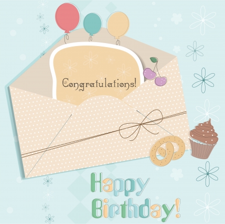 Greeting card with envelopeのイラスト素材