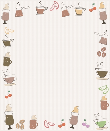 Frame with coffee symbolsのイラスト素材