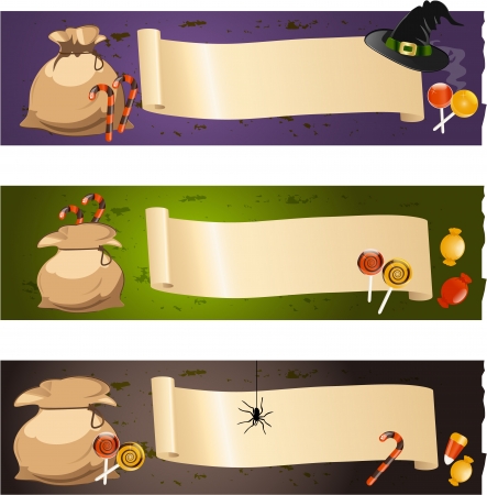 Halloween bannersのイラスト素材
