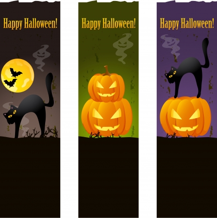 Halloween bannersのイラスト素材