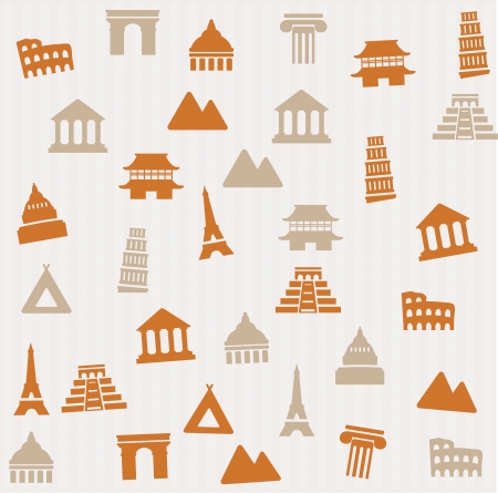 Building seamless patternのイラスト素材