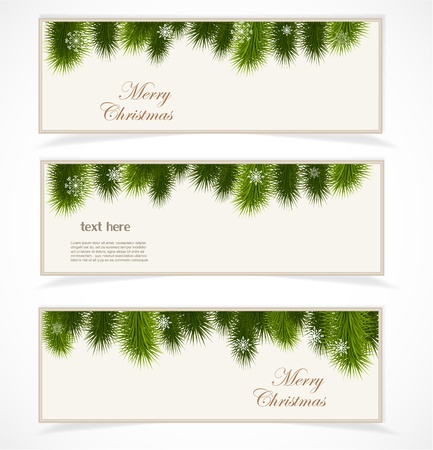 Merry Christmas bannerのイラスト素材