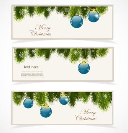 Merry Christmas bannerのイラスト素材