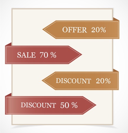 Set of tag labelsのイラスト素材