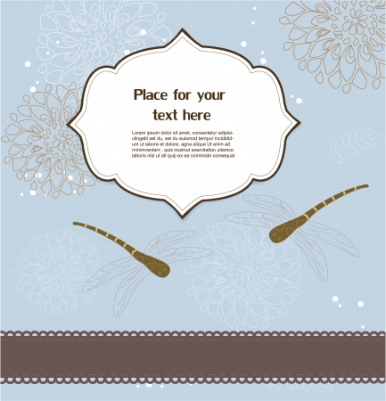 Floral greeting cardのイラスト素材