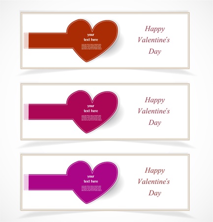 Valentine s Day bannersのイラスト素材