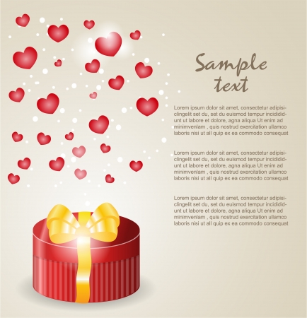 Gift box with gold ribbonsのイラスト素材