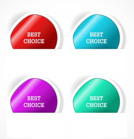 Set of labels and stickersのイラスト素材