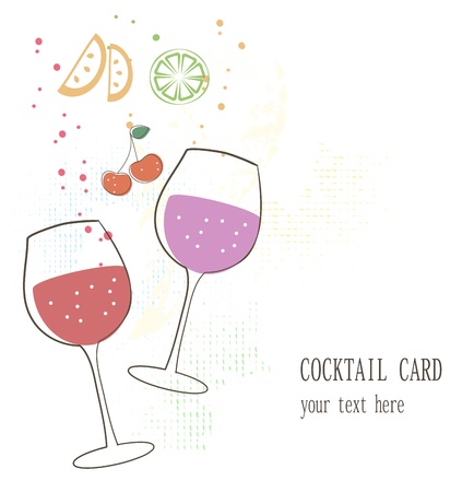 Cocktail cardのイラスト素材