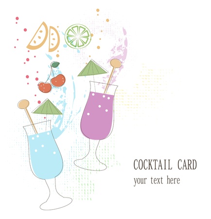 Cocktail cardのイラスト素材