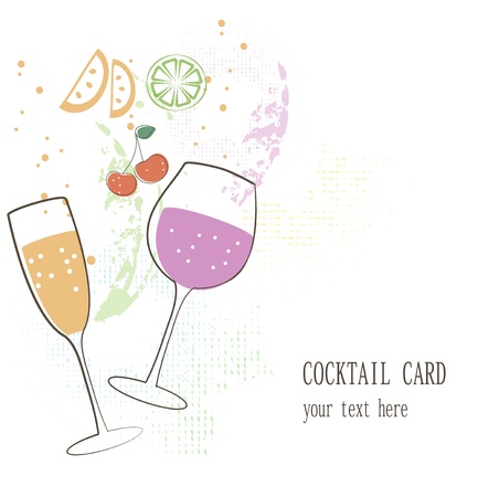 Cocktail cardのイラスト素材