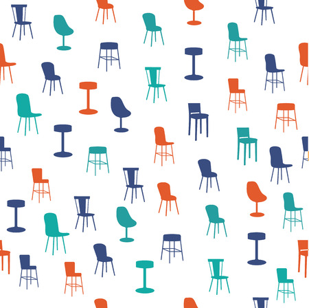  Furniture seamless patternのイラスト素材