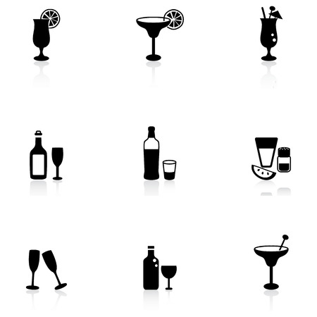 Drinks iconsのイラスト素材
