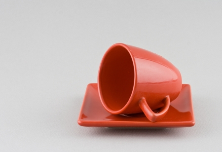  cup on a gray background