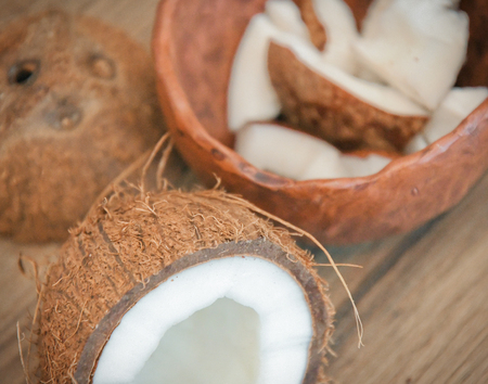coconut on a wooden background