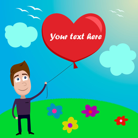 Illustration card of Valentineのイラスト素材