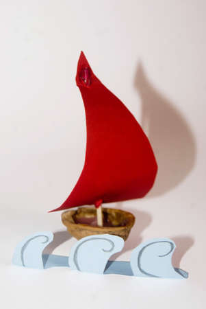 paper boatの写真素材