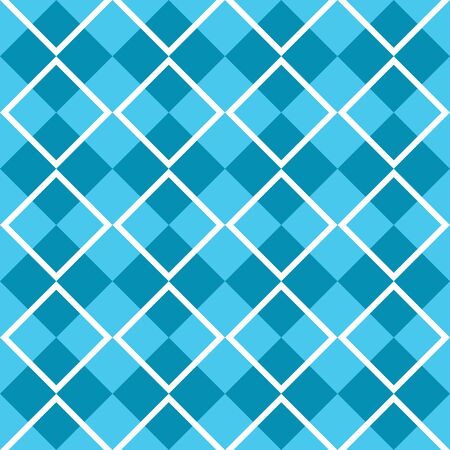 Blue and white rhombus vector seamless patternのイラスト素材